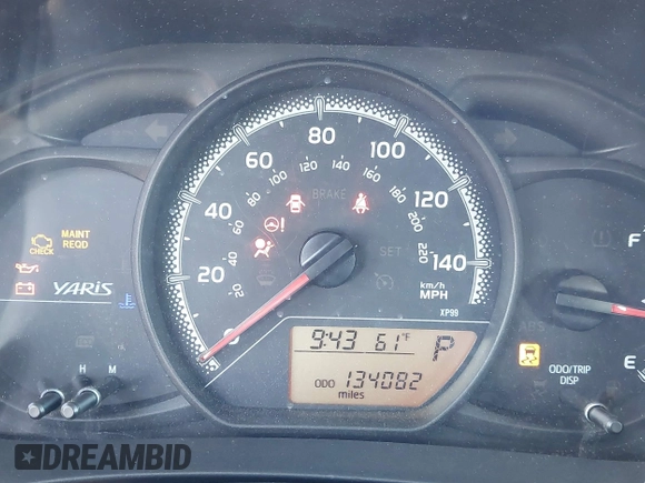 2015 Toyota Yaris L with VIN VNKKTUD3XFA022061, listed as a IAAI auction lot 41774318 with 134,082 mi miles. Bid and sale history available at carsss.com. Image 7.