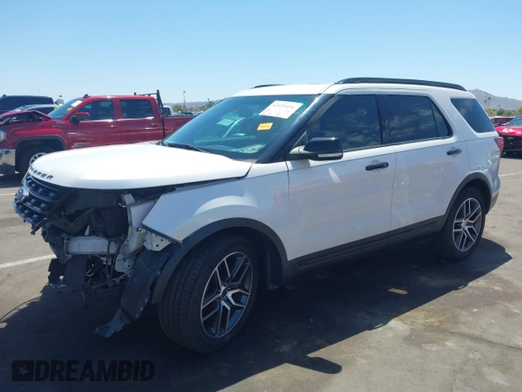 2017 Ford Explorer Sport z VIN 1FM5K8GT6HGA43481, wystawiony jako IAAI lot #42159456 z przebiegiem 86 010 mil mil oraz . Historia ofert i sprzedaży dostępna na DreamBid. Obrazek 2.