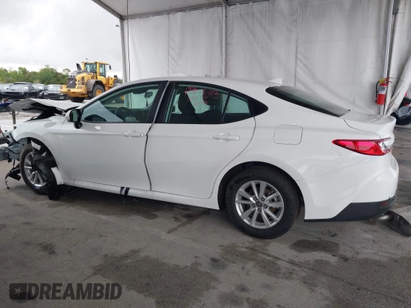 2025 Toyota Camry LE with VIN 4T1DAACK9SU112515, listed as a IAAI auction lot 41932562 with 587 mi miles and . Bid and sale history available at DreamBid. Image 14.