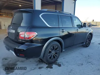 2017 Nissan Armada SL with VIN JN8AY2ND6H9005803, listed as a Copart auction lot 83749644 with 113,310 mi miles and Salvage Title. Bid and sale history available at carsss.com. Image 3.