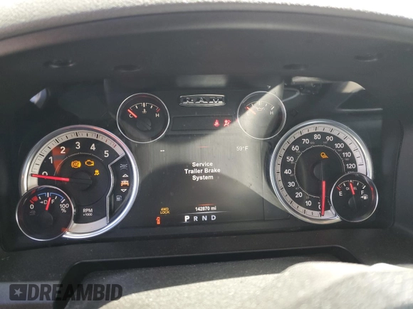 2018 Ram 1500 Big Horn with VIN 1C6RR7LM7JS354714, listed as a Copart auction lot 51102105 with 142,870 mi miles and Clean Title. Bid and sale history available at carsss.com. Image 9.