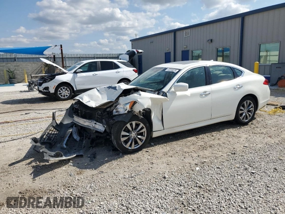 2013 Infiniti M with VIN JN1BY1AR0DM602077, listed as a Copart auction lot 43249275 with 176,392 mi miles and Salvage title. Bid and sale history available at DreamBid. Image 1.