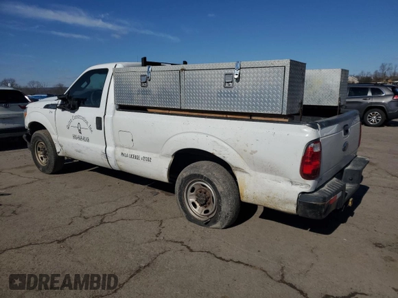 2014 Ford Super Duty F-250 SRW XL with VIN 1FTBF2A61EEA88623, listed as a Copart auction lot 44468835 with 280,258 mi miles and Salvage Title. Bid and sale history available at carsss.com. Image 2.