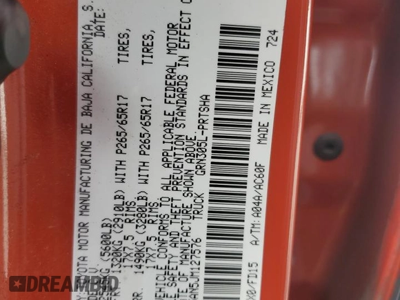 2018 Toyota Tacoma SR z VIN 3TMCZ5AN5JM127576, wystawiony jako Copart lot #47482925 z przebiegiem Nie podano mil oraz Szkoda całkowita • Salvage title. Historia ofert i sprzedaży dostępna na DreamBid. Obrazek 13.