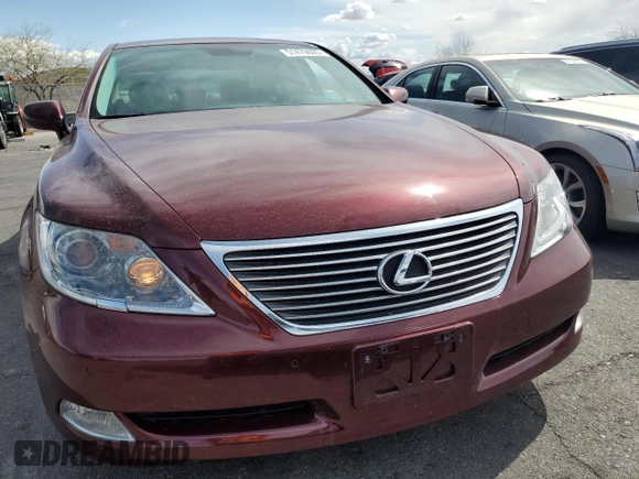 2008 Lexus LS 460 with VIN JTHBL46F585084185, listed as a Copart auction lot 51470605 with 76,480 mi miles and Salvage Title. Bid and sale history available at DreamBid. Image 5.
