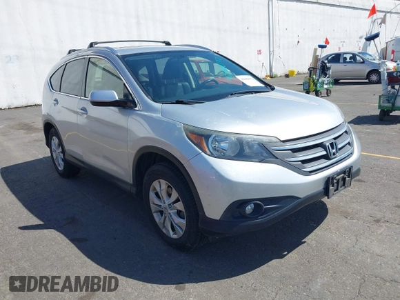 2012 Honda CR-V EX-L with VIN JHLRM3H77CC009671, listed as a IAAI auction lot 42182172 with 97,564 mi miles and . Bid and sale history available at carsss.com. Image 1.
