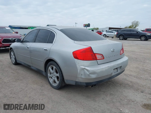 2003 Infiniti G35 w/Leather with VIN JNKCV51E63M322787, listed as a IAAI auction lot 41250569 with 154,817 mi miles. Bid and sale history available at carsss.com. Image 6.