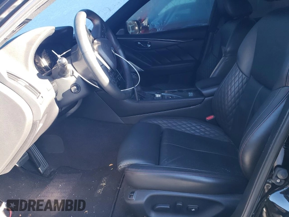 2022 Infiniti Q50 Red Sport 400 with VIN JN1FV7DR1NM390364, listed as a Copart auction lot 80071284 with 12,730 mi miles and Non repairable. Bid and sale history available at DreamBid. Image 7.