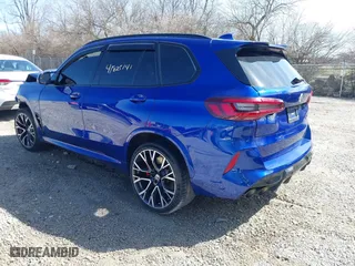 2022 BMW X5 M with VIN 5YMJU0C00N9M64484, listed as a IAAI auction lot 41825141 with 1 mi miles. Bid and sale history available at carsss.com. Image 3.