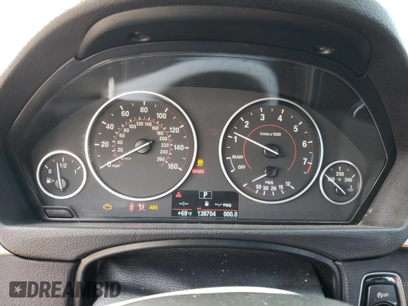 2016 BMW 3 Series 328i with VIN WBA8E9C59GK647198, listed as a Copart auction lot 48223225 with 138,704 mi miles and Salvage Title. Bid and sale history available at DreamBid. Image 9.