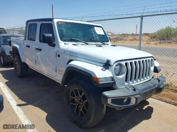 2023 Jeep Gladiator Overland with VIN 1C6HJTFG5PL523116, listed as a IAAI auction lot 42031287 with 1 mi miles. Bid and sale history available at carsss.com. Image 1.