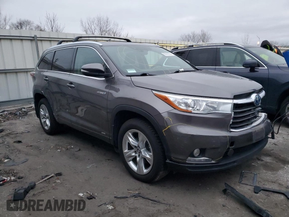 2016 Toyota Highlander Hybrid Limited with VIN 5TDDCRFH9GS020541, listed as a Copart auction lot 83858094 with 78,115 mi miles and Salvage Title. Bid and sale history available at carsss.com. Image 4.