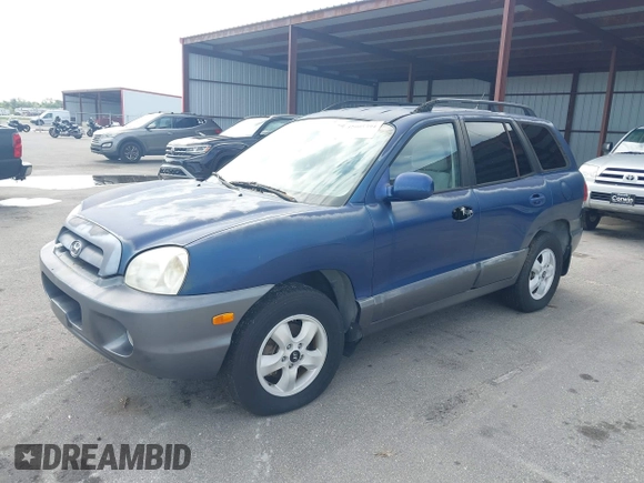 2006 Hyundai Santa Fe GLS with VIN KM8SC13D76U090698, listed as a IAAI auction lot 42005394 with 1 mi miles. Bid and sale history available at carsss.com. Image 2.