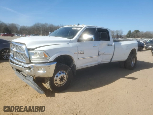 2015 Ram 3500 Laramie with VIN 3C63RRJL0FG625560, listed as a Copart auction lot 43155315 with 176,003 mi miles and Salvage Title. Bid and sale history available at carsss.com. Image 1.