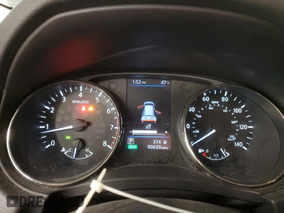 2018 Nissan Rogue SV with VIN KNMAT2MV3JP540464, listed as a Copart auction lot 46167135 with 90,639 mi miles and Salvage Title. Bid and sale history available at carsss.com. Image 9.