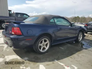 2003 Ford Mustang GT Deluxe with VIN 1FAFP45X23F332063, listed as a Copart auction lot 47384245 with 168,656 mi miles and Salvage Title. Bid and sale history available at carsss.com. Image 3.