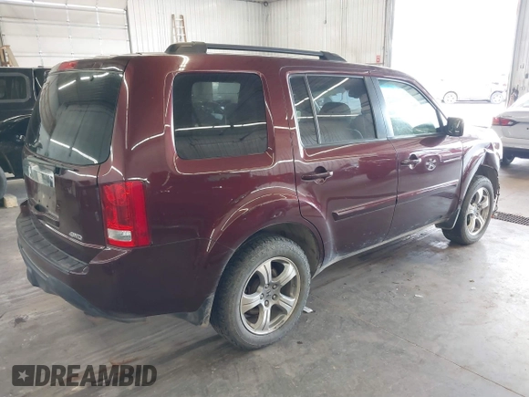 2013 Honda Pilot EX-L with VIN 5FNYF4H62DB044848, listed as a IAAI auction lot 40098280 with 113,829 mi miles and . Bid and sale history available at carsss.com. Image 4.