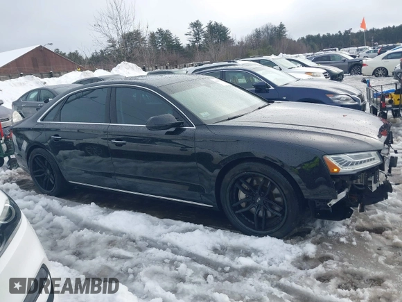 2015 Audi A8 L 4.0T with VIN WAU32AFD2FN033629, listed as a IAAI auction lot 41448956 with 120,364 mi miles. Bid and sale history available at carsss.com. Image 14.
