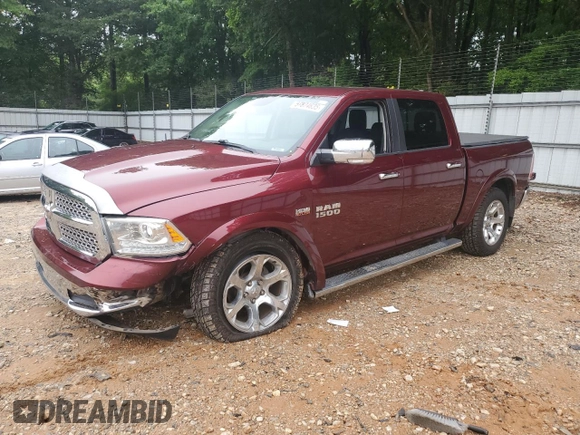 2016 Ram 1500 Laramie z VIN 1C6RR7NT3GS390185, wystawiony jako Copart lot #57874635 z przebiegiem 109 023 mil mil oraz Szkoda całkowita • Salvage title. Historia ofert i sprzedaży dostępna na DreamBid. Obrazek 1.