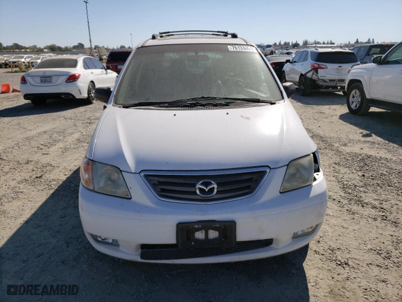 2001 Mazda MPV DX with VIN JM3LW28Y210191351, listed as a Copart auction lot 76133494 with 172,172 mi miles and Salvage Title. Bid and sale history available at carsss.com. Image 5.
