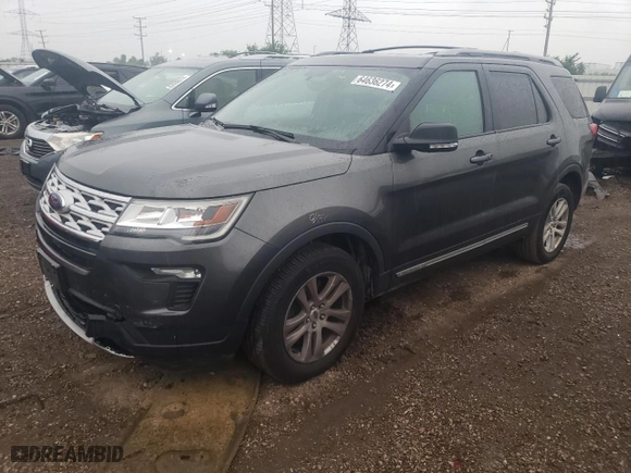 2018 Ford Explorer XLT with VIN 1FM5K8D82JGC49421, listed as a Copart auction lot 64636274 with 205,259 mi miles and Salvage Title. Bid and sale history available at carsss.com. Image 1.