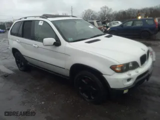 2005 BMW X5 3.0i with VIN 5UXFA135X5LY19378, listed as a IAAI auction lot 38870776 with 999,999 mi miles. Bid and sale history available at carsss.com. Image 1.