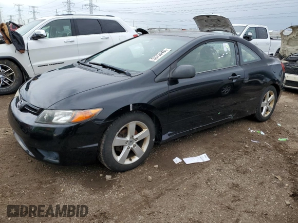 2006 Honda Civic Cpe EX with VIN 2HGFG12826H539689, listed as a Copart auction lot 53753405 with 168,809 mi miles and Clean Title. Bid and sale history available at carsss.com. Image 1.