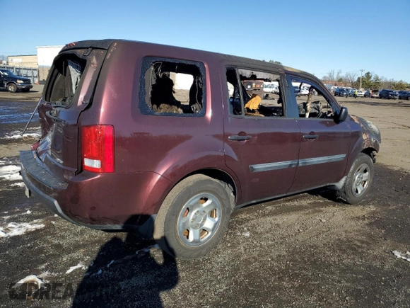 2011 Honda Pilot LX with VIN 5FNYF4H23BB023467, listed as a Copart auction lot 89075975 with 0 mi miles and Non Repairable. Bid and sale history available at carsss.com. Image 3.