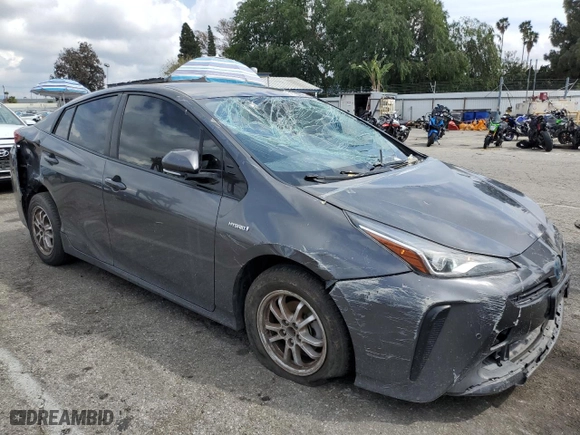 2019 Toyota Prius L Eco with VIN JTDKARFU3K3088810, listed as a Copart auction lot 51188385 with 82,825 mi miles and Salvage Title. Bid and sale history available at carsss.com. Image 4.