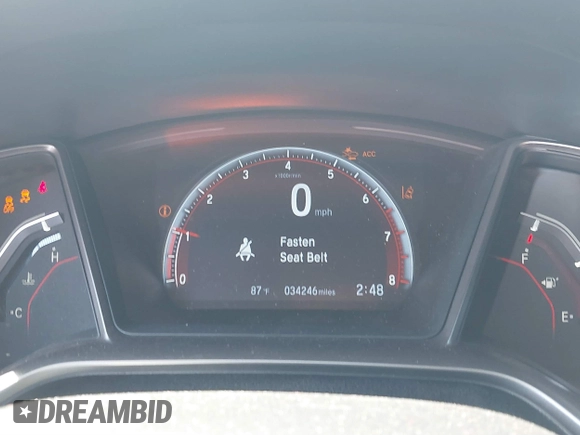 2020 Honda Civic Si with VIN 2HGFC1E57LH704323, listed as a IAAI auction lot 41742768 with 34,246 mi miles and . Bid and sale history available at DreamBid. Image 7.