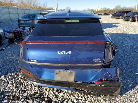 2022 Kia EV6 GT-Line with VIN KNDC4DLC5N5067573, listed as a Copart auction lot 80487894 with 34,293 mi miles and Salvage Title. Bid and sale history available at carsss.com. Image 6.