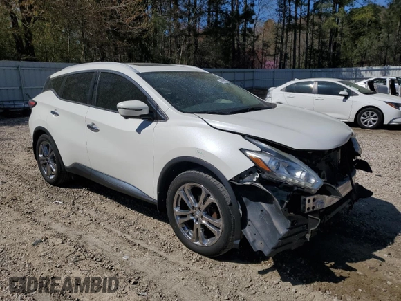 2016 Nissan Murano S with VIN 5N1AZ2MH9GN147593, listed as a Copart auction lot 49869525 with 93,360 mi miles and Salvage title. Bid and sale history available at DreamBid. Image 4.