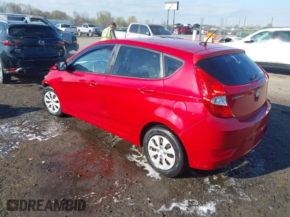 2015 Hyundai Accent GS with VIN KMHCT5AE9FU198103, listed as a IAAI auction lot 41876046 with 84,485 mi miles. Bid and sale history available at carsss.com. Image 3.