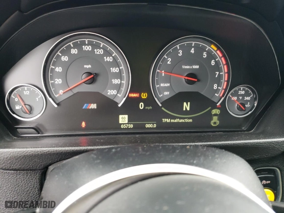 2015 BMW M4 with VIN WBS3R9C53FK332387, listed as a Copart auction lot 45564745 with 65,759 mi miles and Salvage Title. Bid and sale history available at carsss.com. Image 9.