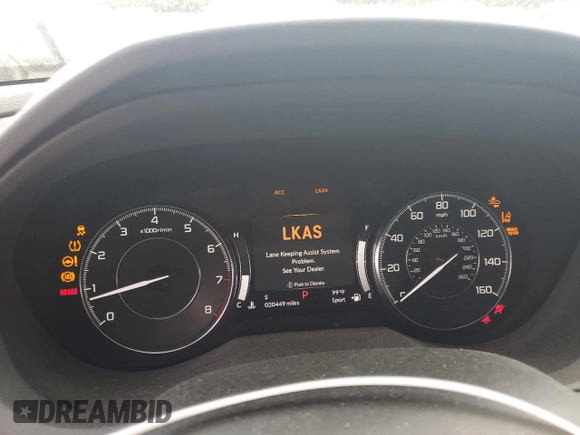 2019 Acura RDX Advance with VIN 5J8TC1H79KL017216, listed as a Copart auction lot 61221175 with 20,449 mi miles and Salvage title. Bid and sale history available at DreamBid. Image 9.
