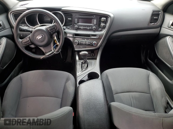 2015 Kia Optima LX with VIN KNAGM4A70F5633967, listed as a Copart auction lot 58937725 with Not provided miles and Salvage title. Bid and sale history available at DreamBid. Image 8.