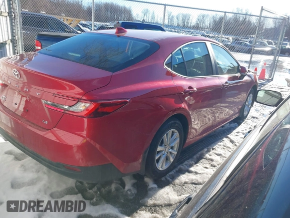 2025 Toyota Camry LE с VIN 4T1DBADK3SU011319, выставлен на аукционе IAAI как лот 41430879 с пробегом 2 366 миль миль и . История ставок и продаж доступна на DreamBid. Изображение 4.