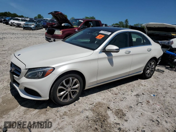 2017 Mercedes-Benz C 300 z VIN 55SWF4KBXHU205481, wystawiony jako Copart lot #57291005 z przebiegiem 75 158 mil mil oraz Szkoda całkowita • Salvage title. Historia ofert i sprzedaży dostępna na DreamBid. Obrazek 1.