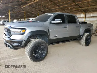 2021 Ram 1500 TRX with VIN 1C6SRFU99MN905668, listed as a Copart auction lot 58777985 with 22,762 mi miles and Salvage title. Bid and sale history available at DreamBid. Image 1.