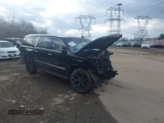 2016 Cadillac Escalade ESV Premium Collection z VIN 1GYS4JKJ9GR220049, wystawiony jako IAAI lot #41296871 z przebiegiem 107 495 mil mil oraz . Historia ofert i sprzedaży dostępna na DreamBid. Obrazek 1.