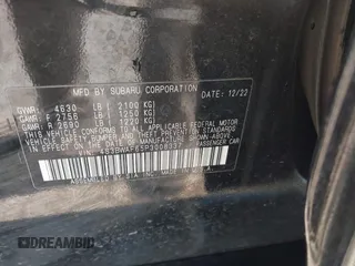 2023 Subaru Legacy Premium z VIN 4S3BWAF65P3008337, wystawiony jako IAAI lot #41847781 z przebiegiem 28 553 mil mil oraz . Historia ofert i sprzedaży dostępna na DreamBid. Obrazek 9.