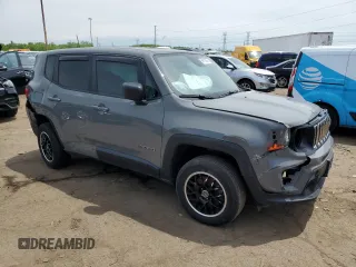 2020 Jeep Renegade Sport with VIN ZACNJBAB7LPL02959, listed as a Copart auction lot 59115815 with 74,307 mi miles and Salvage title. Bid and sale history available at DreamBid. Image 4.
