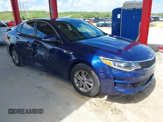 2018 Kia Optima LX with VIN 5XXGT4L38JG234793, listed as a IAAI auction lot 42526098 with 142,034 mi miles and . Bid and sale history available at DreamBid. Image 1.