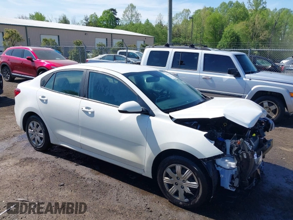 2022 Kia Rio S with VIN 3KPA24AD7NE492807, listed as a IAAI auction lot 42050520 with 100,756 mi miles. Bid and sale history available at carsss.com. Image 1.
