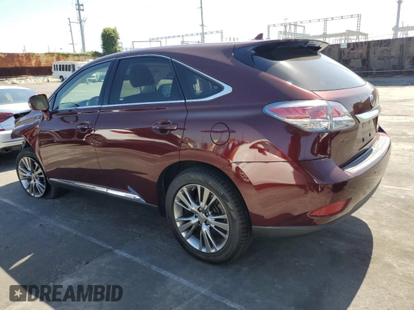2013 Lexus RX 450h with VIN JTJZB1BA9D2008859, listed as a Copart auction lot 61040415 with 158,823 mi miles and Salvage title. Bid and sale history available at DreamBid. Image 2.