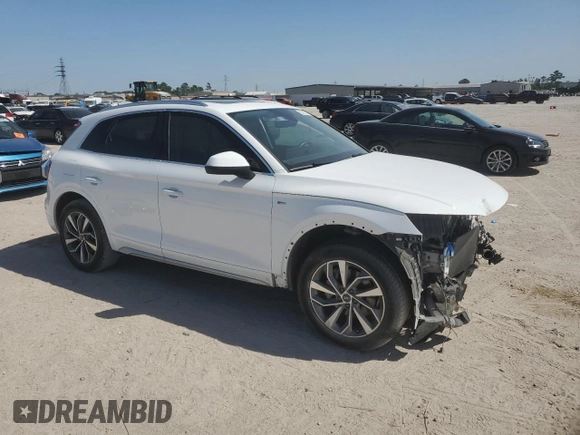 2022 Audi Q5 S line Premium with VIN WA1GAAFY3N2047799, listed as a Copart auction lot 52827315 with 22,846 mi miles and Salvage title. Bid and sale history available at DreamBid. Image 4.