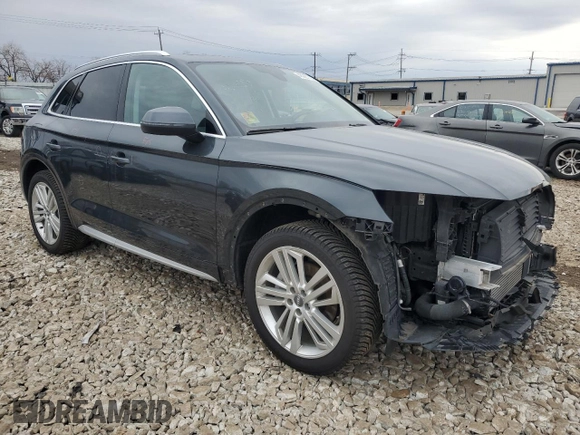 2018 Audi Q5 Premium Plus with VIN WA1BNAFYXJ2020219, listed as a Copart auction lot 48927795 with 52,592 mi miles and Salvage Title. Bid and sale history available at carsss.com. Image 4.