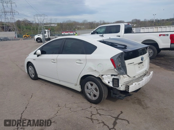 2011 Toyota Prius I with VIN JTDKN3DU3B0266401, listed as a IAAI auction lot 41951276 with 222,102 mi miles and . Bid and sale history available at DreamBid. Image 3.