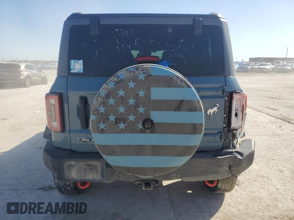 2022 Ford Bronco with VIN 1FMEE5BP5NLB10929, listed as a Copart auction lot 48568495 with 85,192 mi miles and Salvage Title. Bid and sale history available at DreamBid. Image 6.