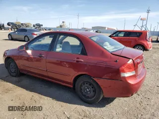 2009 Kia Spectra EX with VIN KNAFE221395656476, listed as a Copart auction lot 77700844 with 90,079 mi miles and Salvage Title. Bid and sale history available at carsss.com. Image 2.